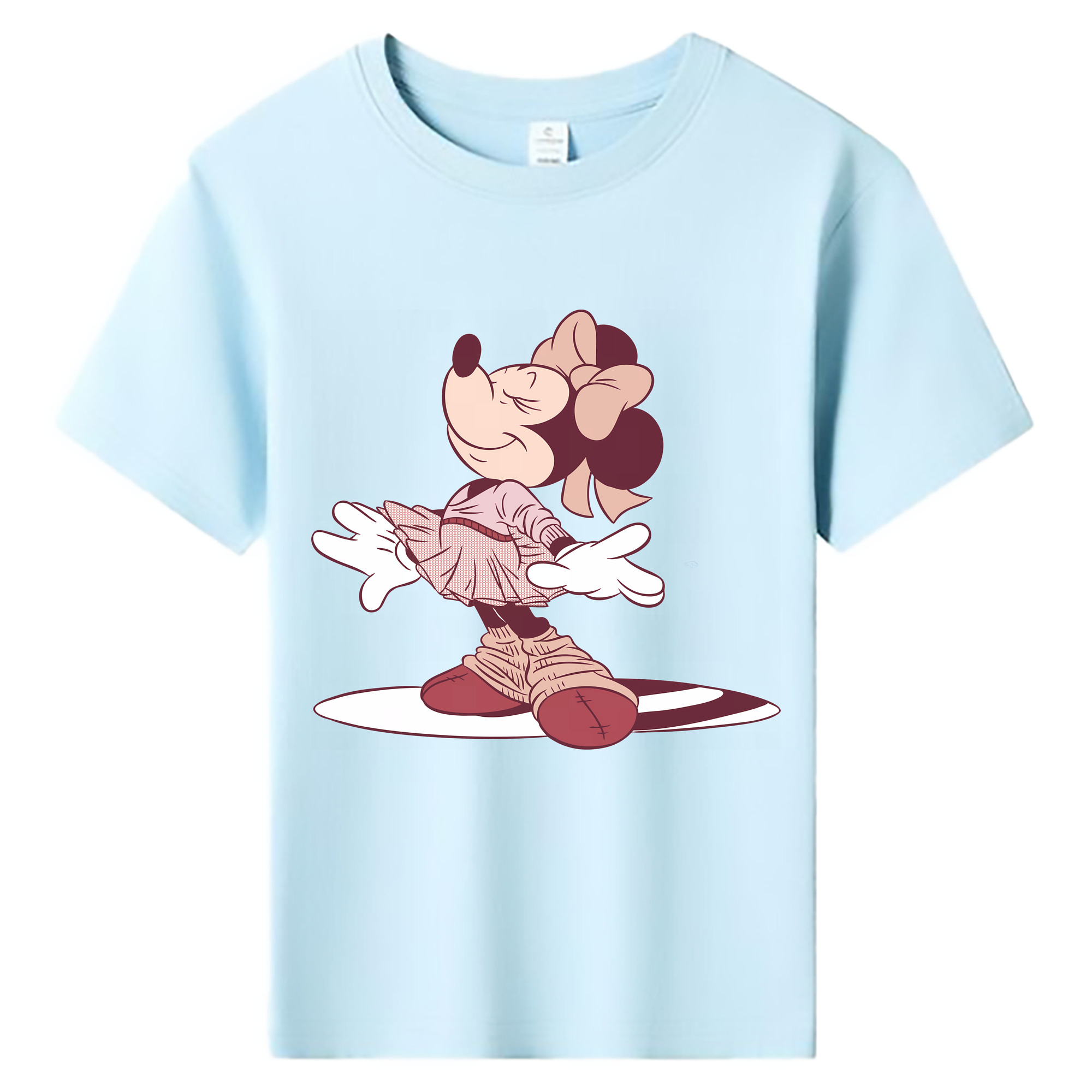（画像用） ミッキーマウス Mickey Mouse 綿100％キッズTシャツ（フロントプリント）